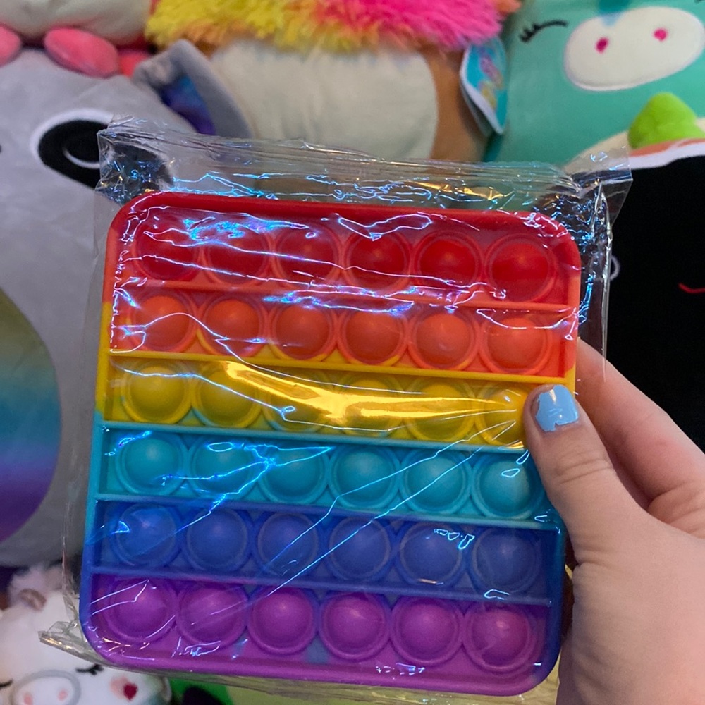 Rainbow square fidget toy
